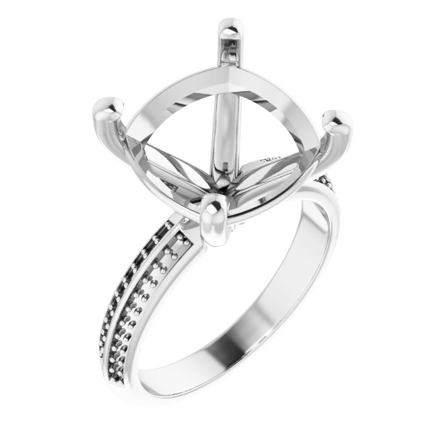Accented Double-Row Engagement Ring