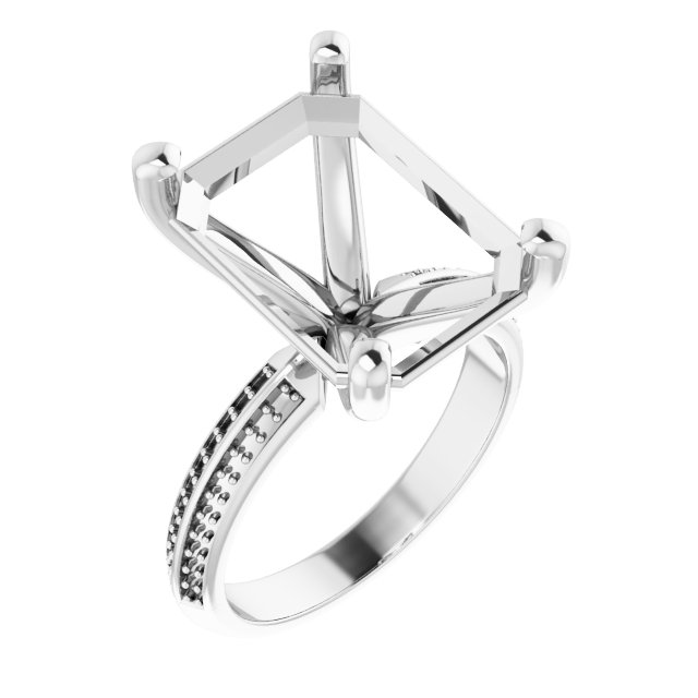 Accented Double-Row Engagement Ring