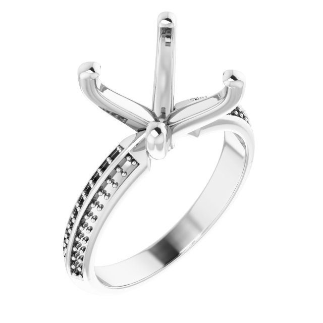 Accented Double-Row Engagement Ring