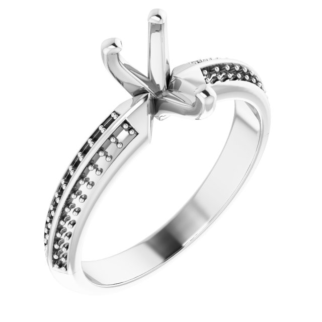 Accented Double-Row Engagement Ring