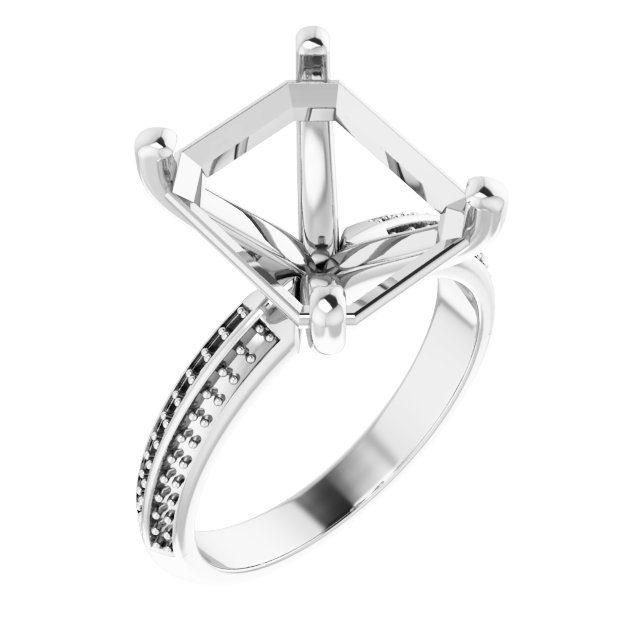 Accented Double-Row Engagement Ring