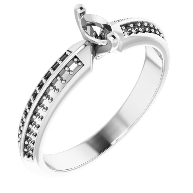 Accented Double-Row Engagement Ring