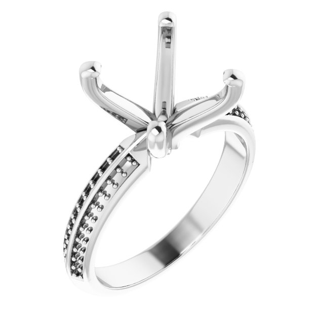 Accented Double-Row Engagement Ring