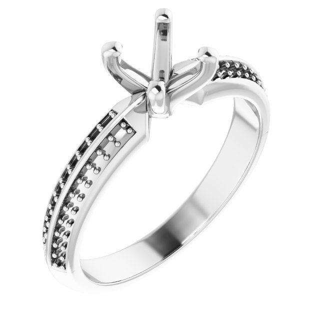 Accented Double-Row Engagement Ring