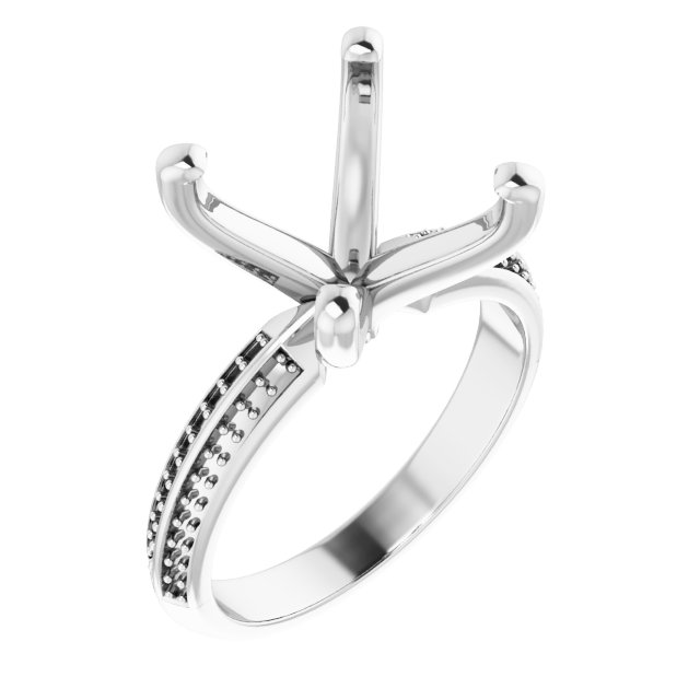 Accented Double-Row Engagement Ring