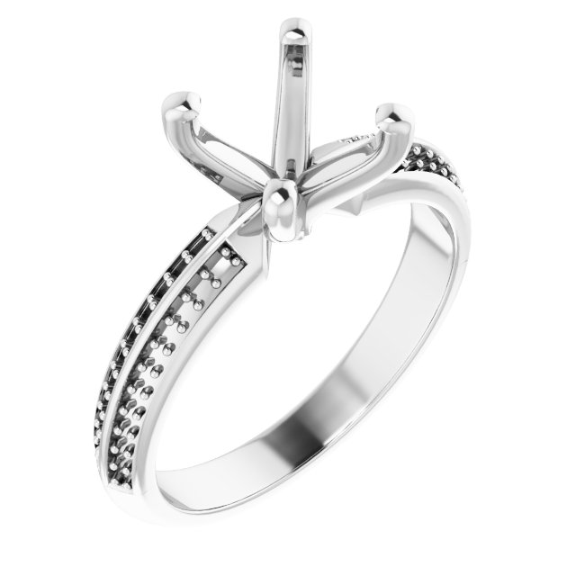 Accented Double-Row Engagement Ring