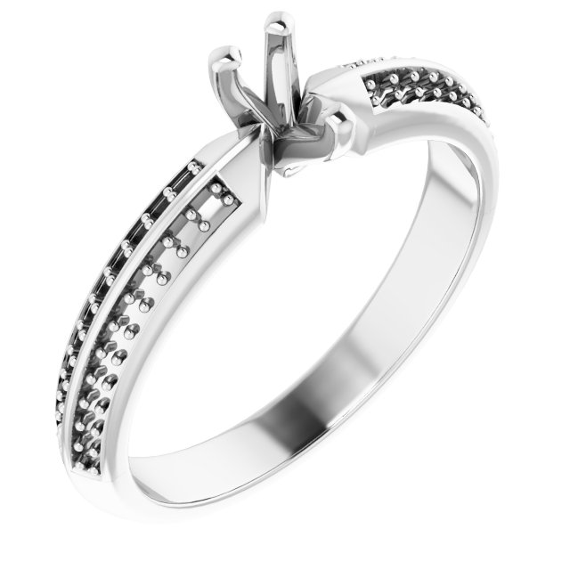 Accented Double-Row Engagement Ring