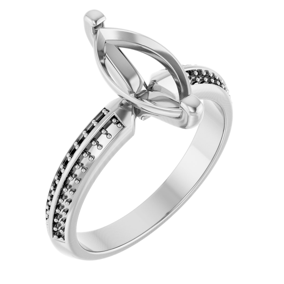 Accented Double-Row Engagement Ring
