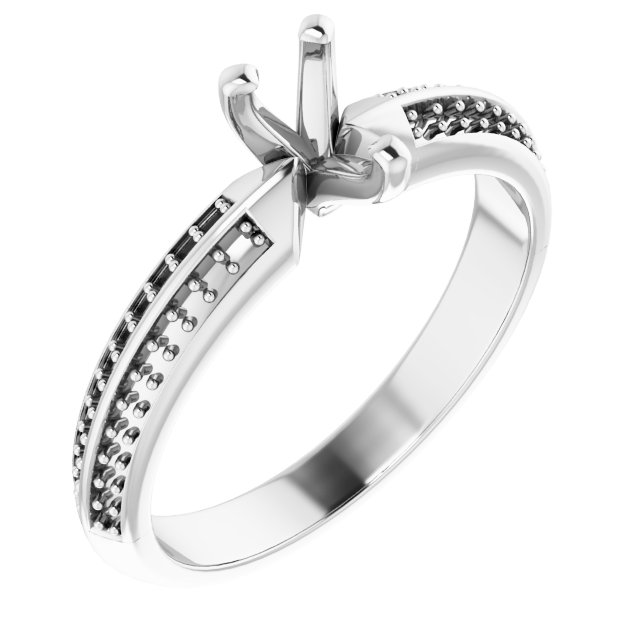 Accented Double-Row Engagement Ring