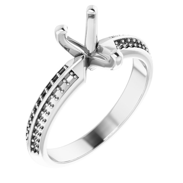 Accented Double-Row Engagement Ring
