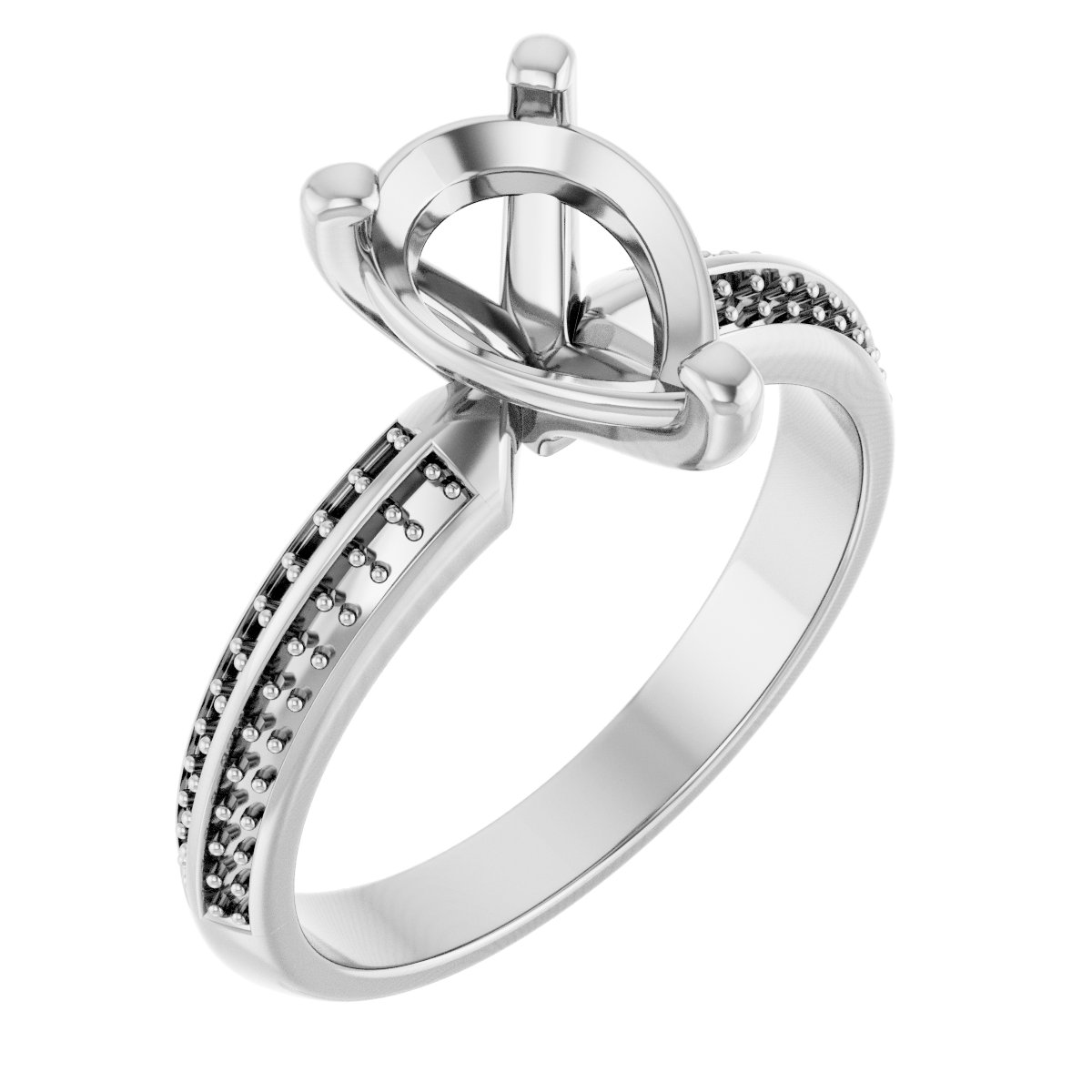 Accented Double-Row Engagement Ring