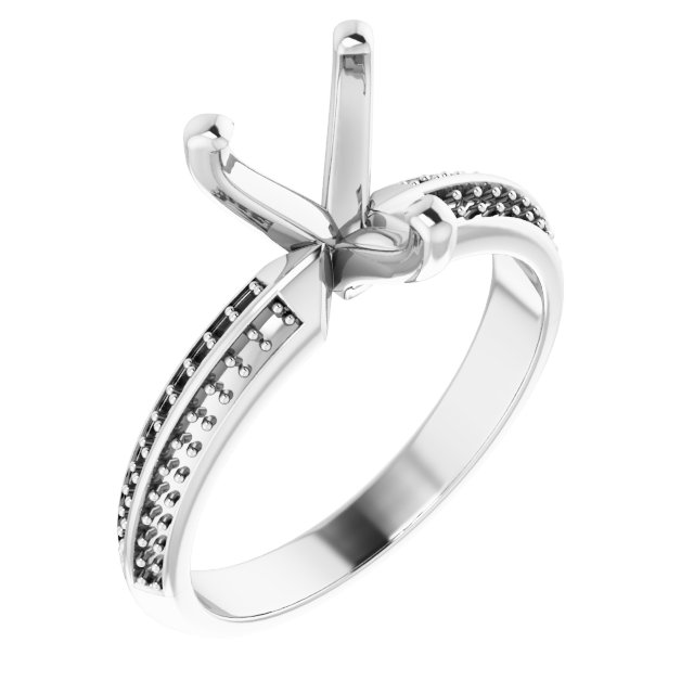 Accented Double-Row Engagement Ring