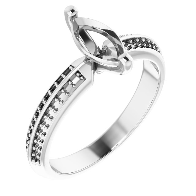 Accented Double-Row Engagement Ring