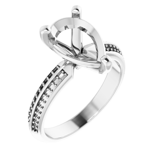 Accented Double-Row Engagement Ring