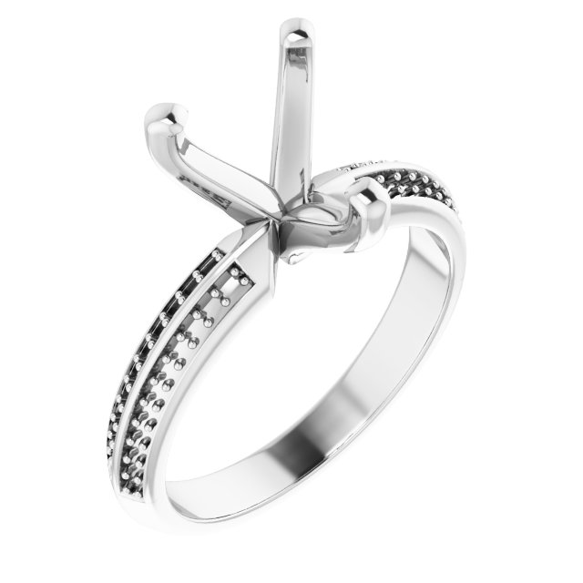 Accented Double-Row Engagement Ring