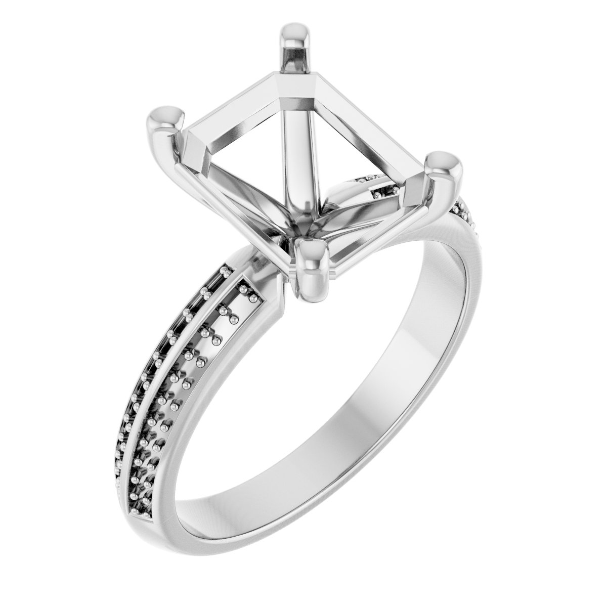 Accented Double-Row Engagement Ring