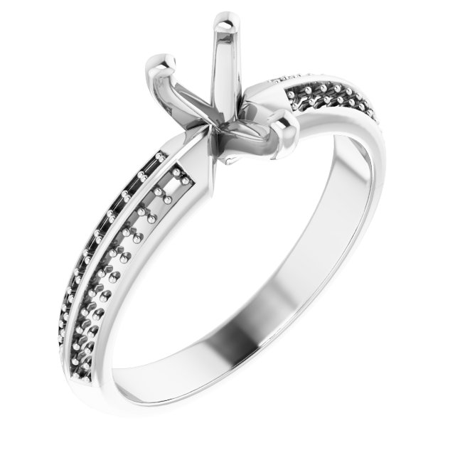 Accented Double-Row Engagement Ring