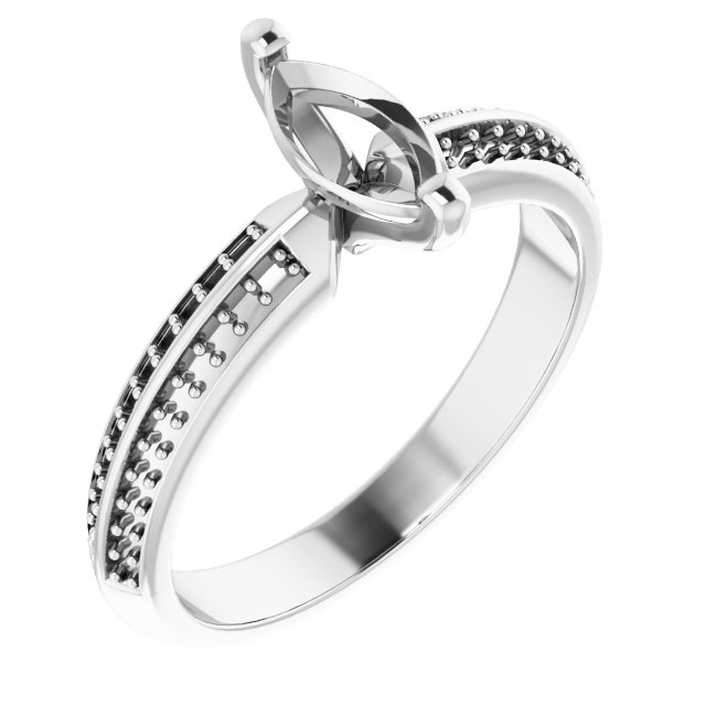 Accented Double-Row Engagement Ring