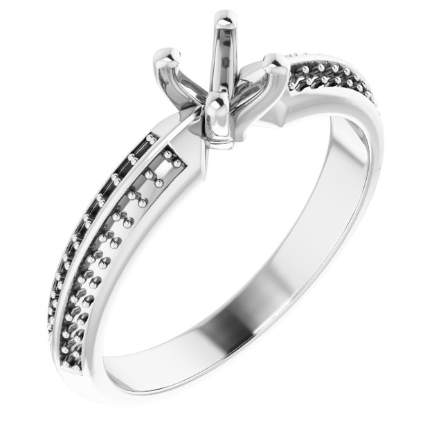 Accented Double-Row Engagement Ring