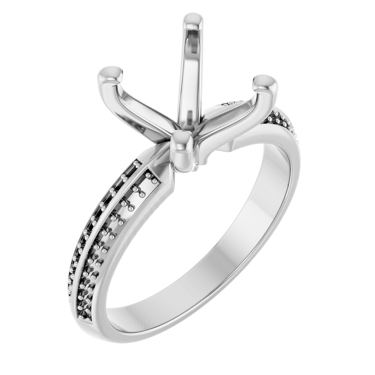 Accented Double-Row Engagement Ring
