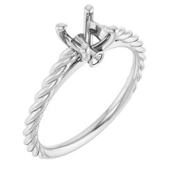 Solitaire Engagement Ring with Accent