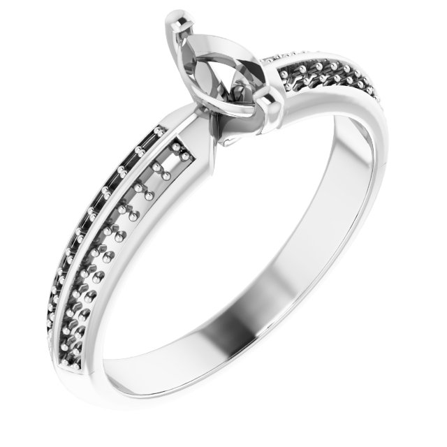 Accented Double-Row Engagement Ring