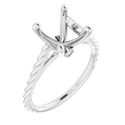 Solitaire Engagement Ring with Accent