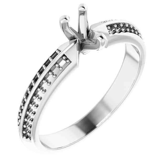 Accented Double-Row Engagement Ring