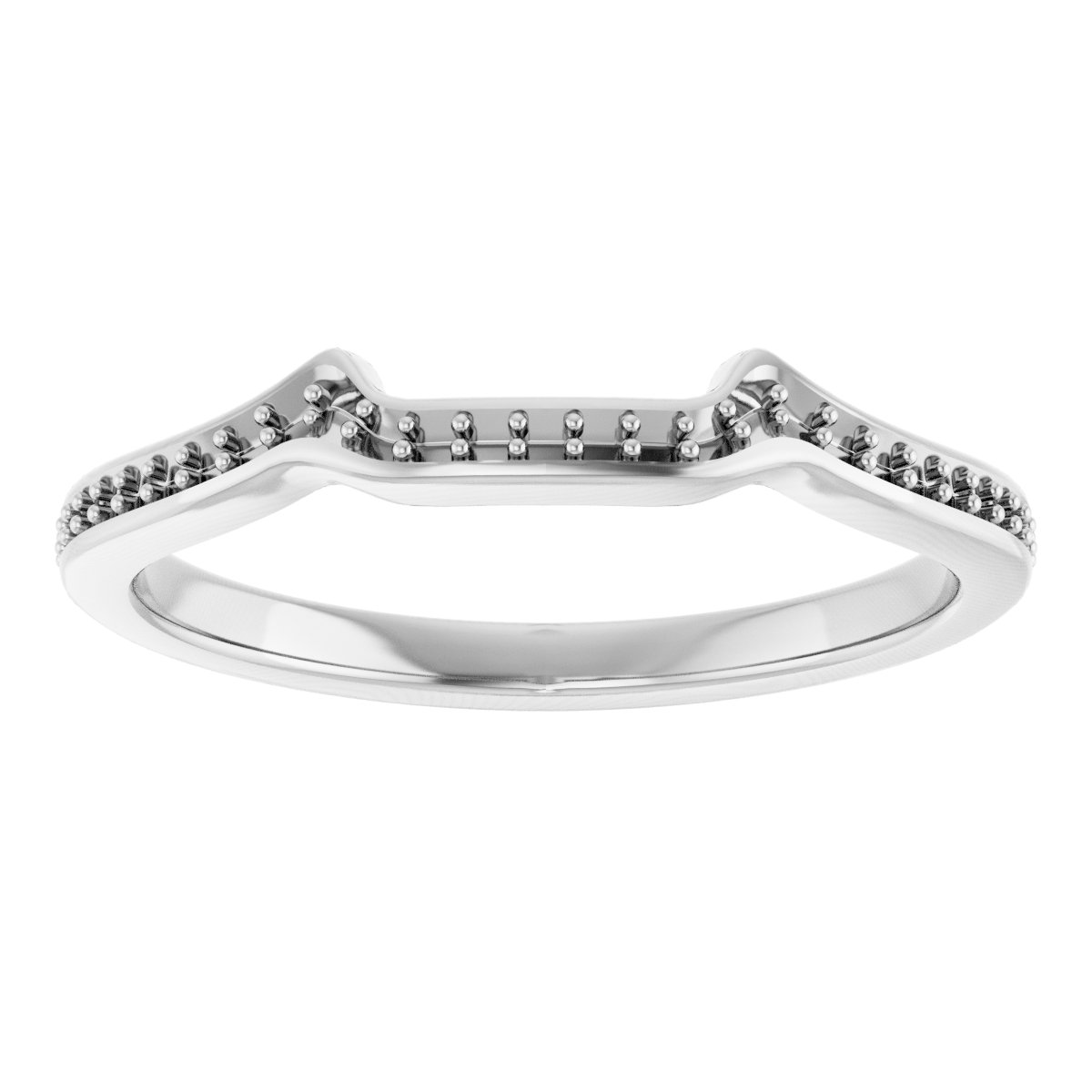 Band Mounting for 8x4 mm Marquise Ring view 3