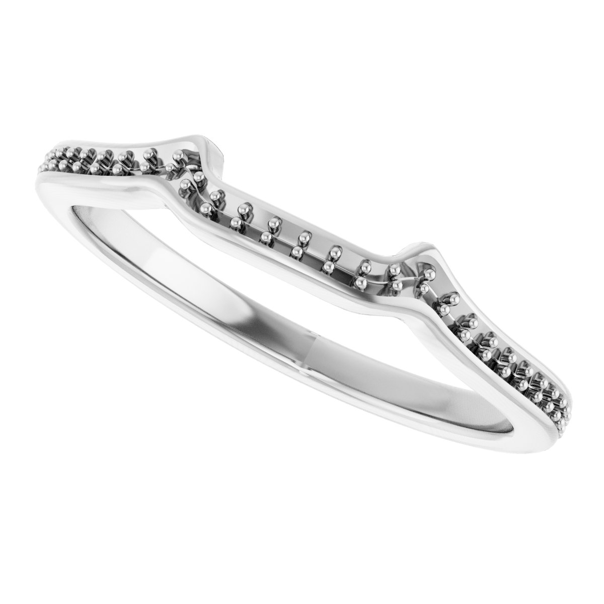 Band Mounting for 8x4 mm Marquise Ring view 5