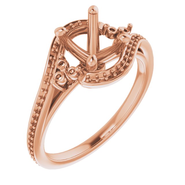 Accented Bypass Engagement Ring