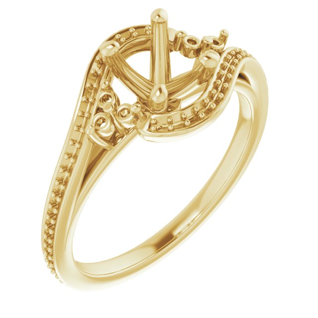 Accented Bypass Engagement Ring