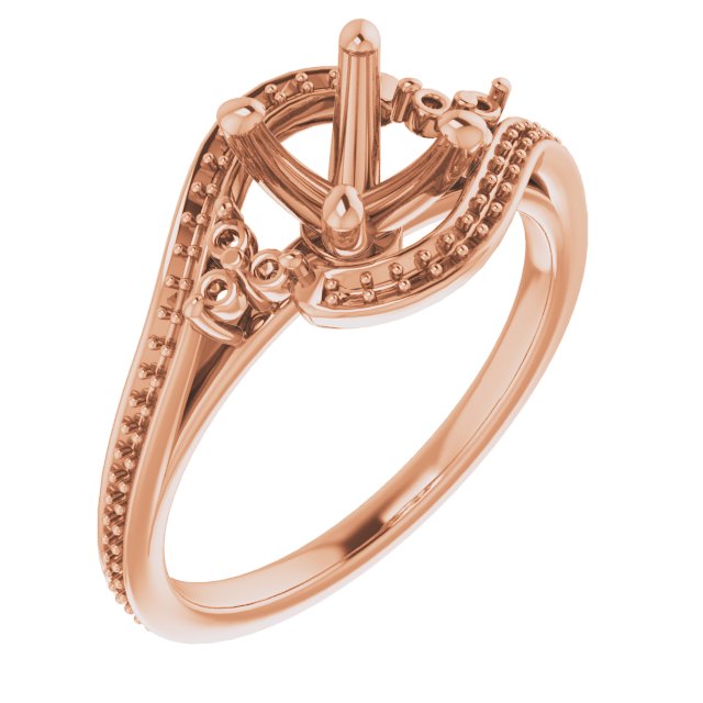 Accented Bypass Engagement Ring