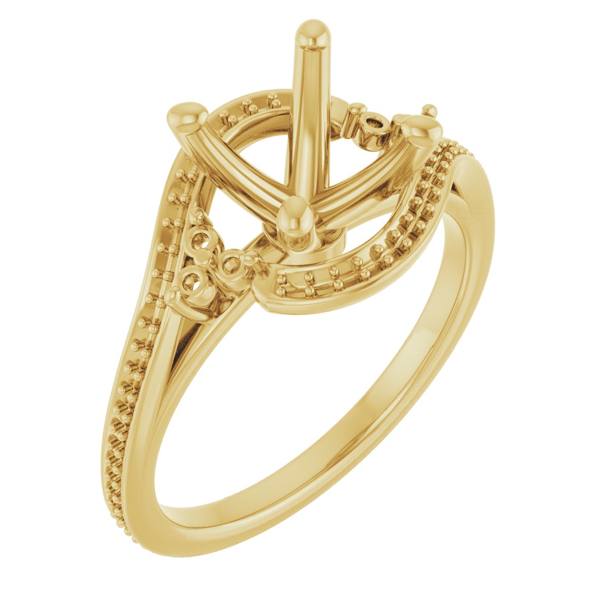 Accented Bypass Engagement Ring