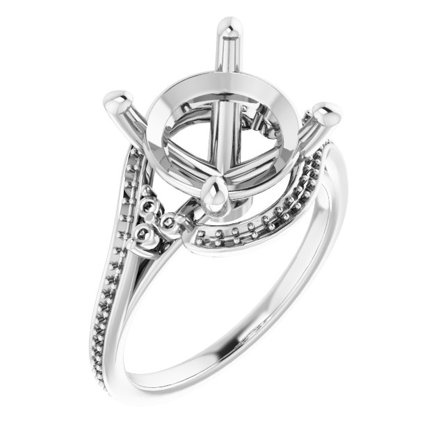 Accented Bypass Engagement Ring