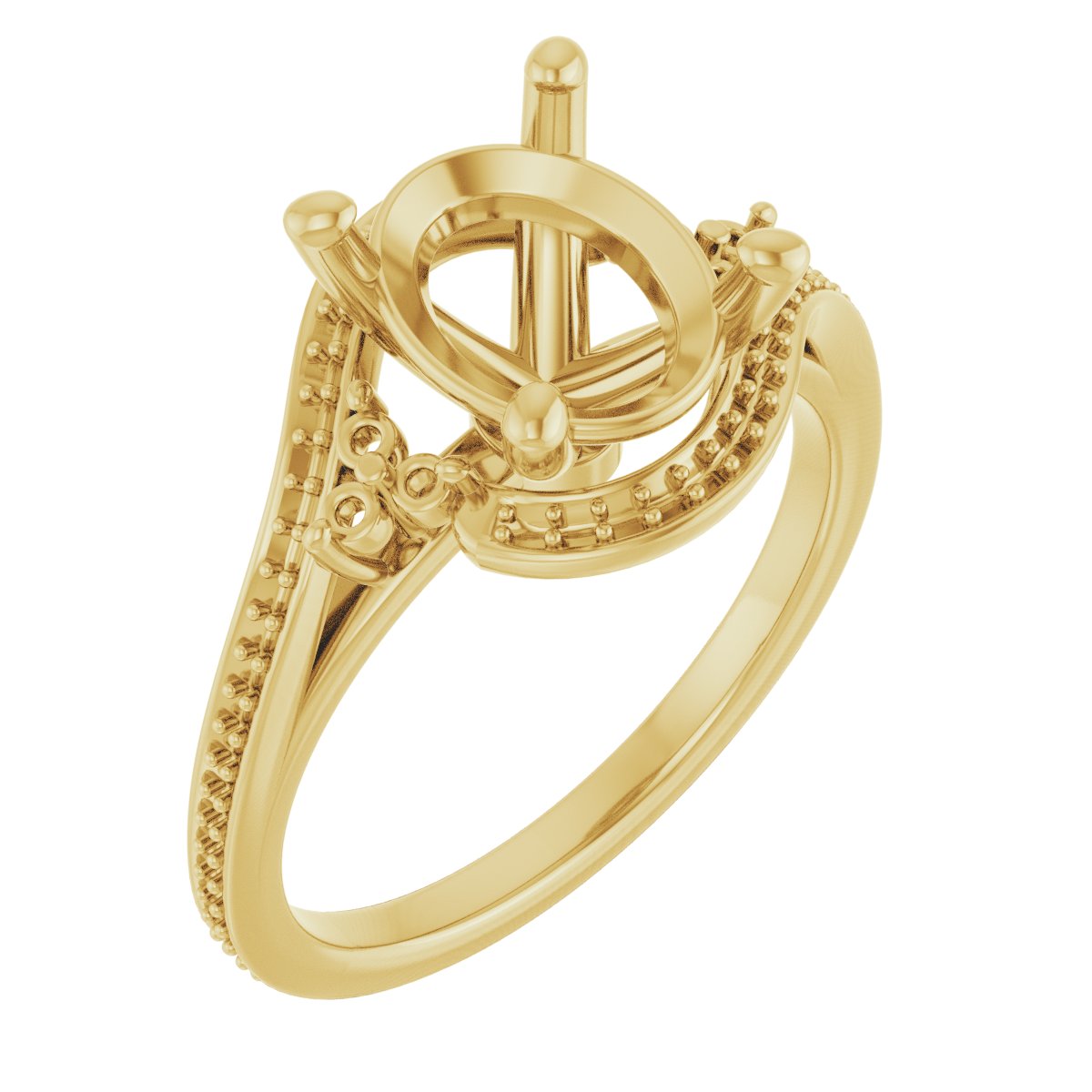 Accented Bypass Engagement Ring