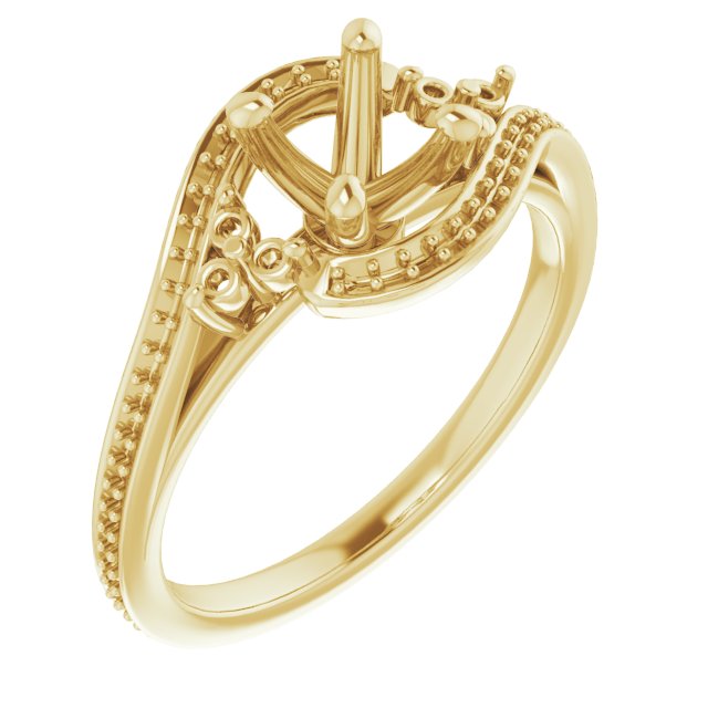 Accented Bypass Engagement Ring