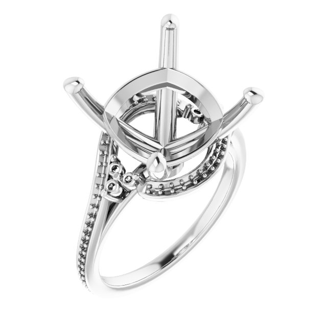 Accented Bypass Engagement Ring