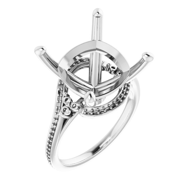 Accented Bypass Engagement Ring