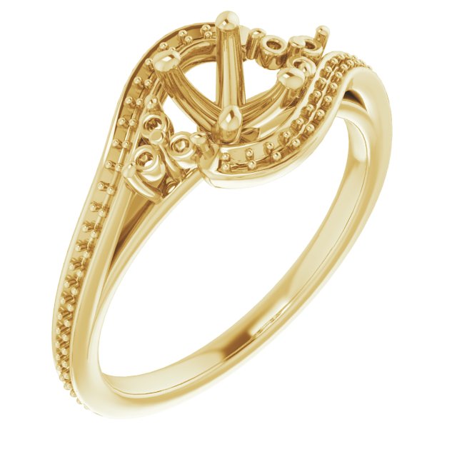 Accented Bypass Engagement Ring