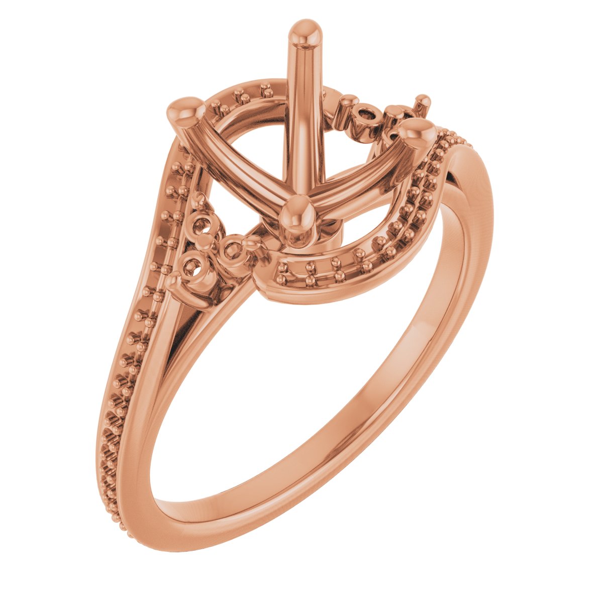 Accented Bypass Engagement Ring