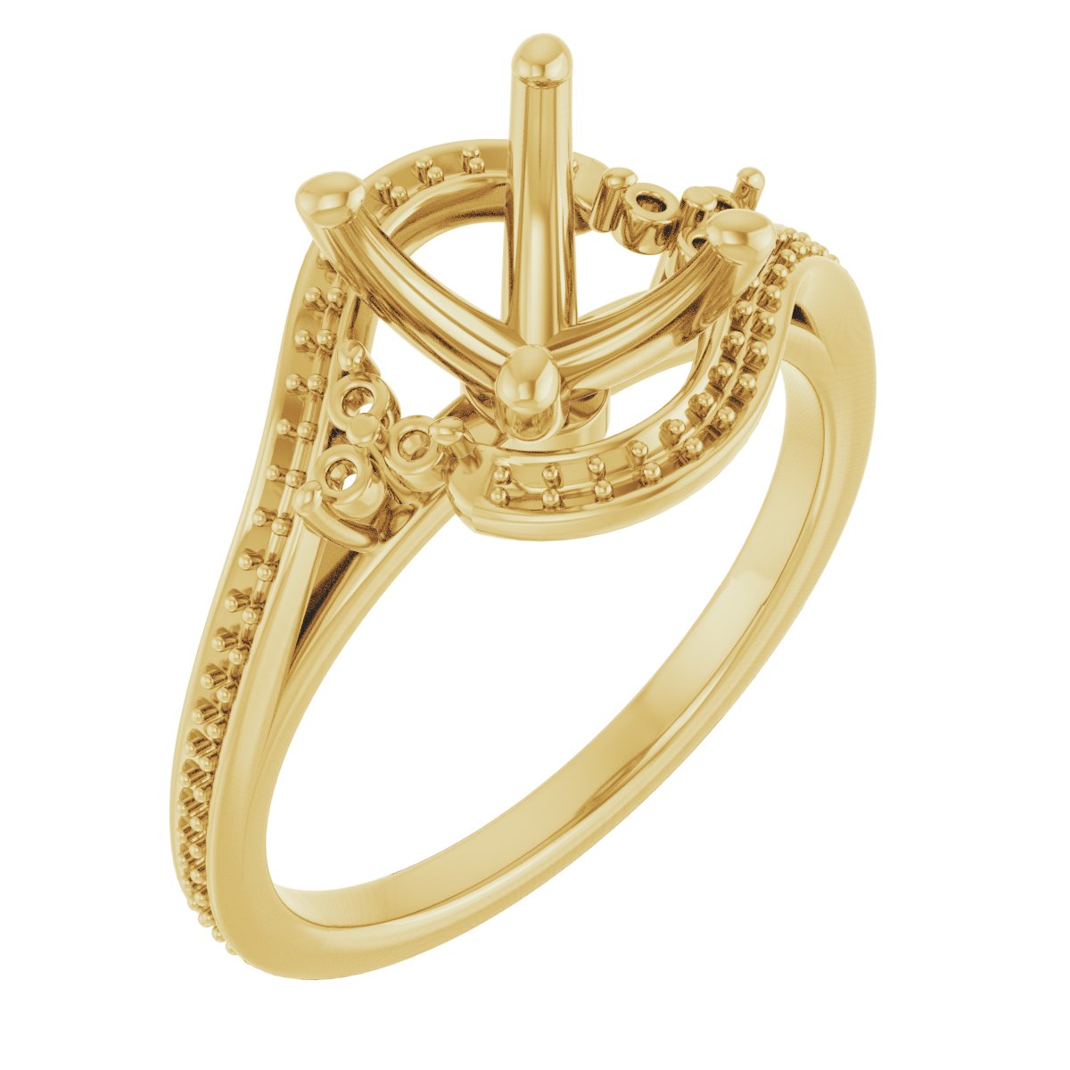 Accented Bypass Engagement Ring
