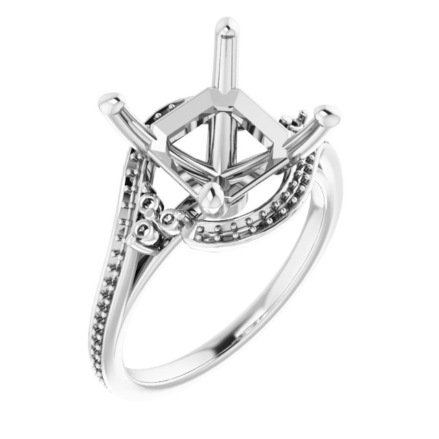 Accented Bypass Engagement Ring