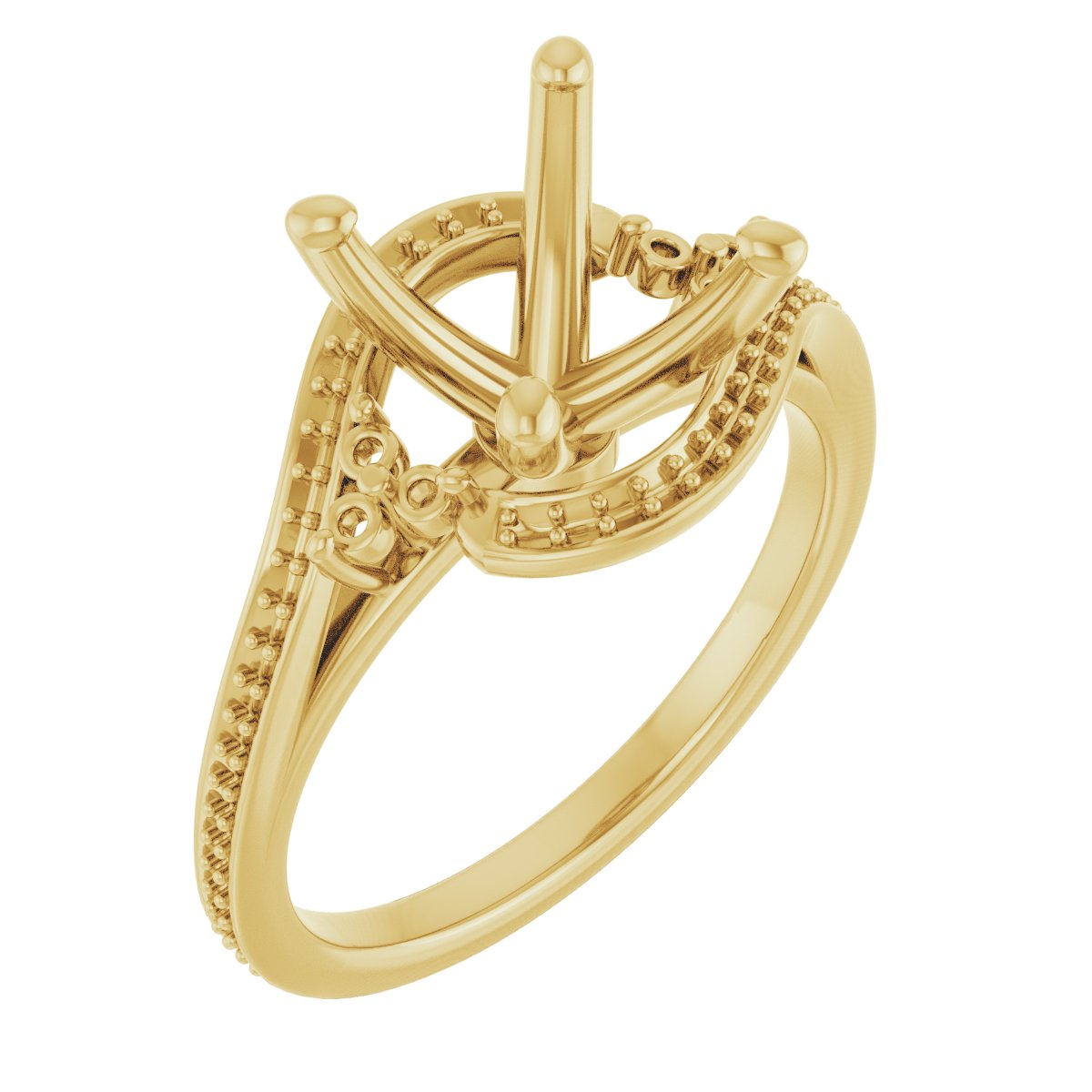 Accented Bypass Engagement Ring