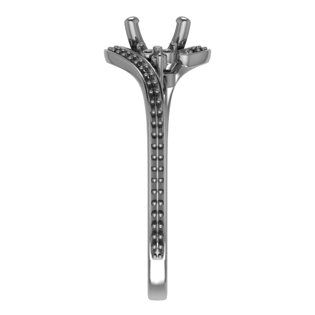12x6 mm Marquise Engagement Ring Mounting view 4