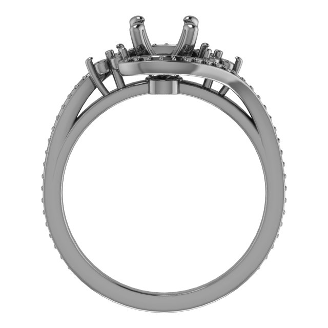 12x6 mm Marquise Engagement Ring Mounting view 2