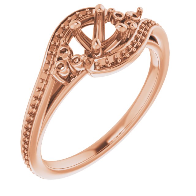 Accented Bypass Engagement Ring