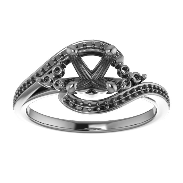 12x6 mm Marquise Engagement Ring Mounting view 3