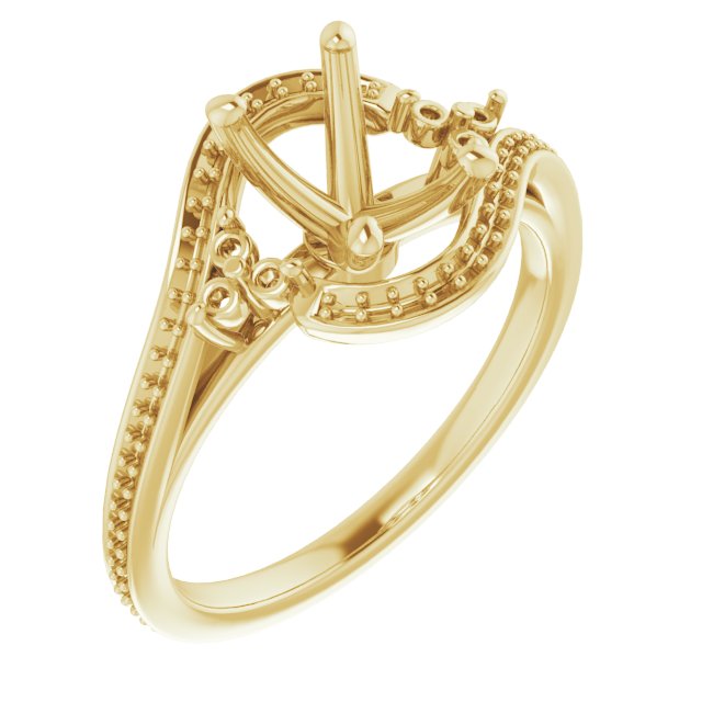 Accented Bypass Engagement Ring