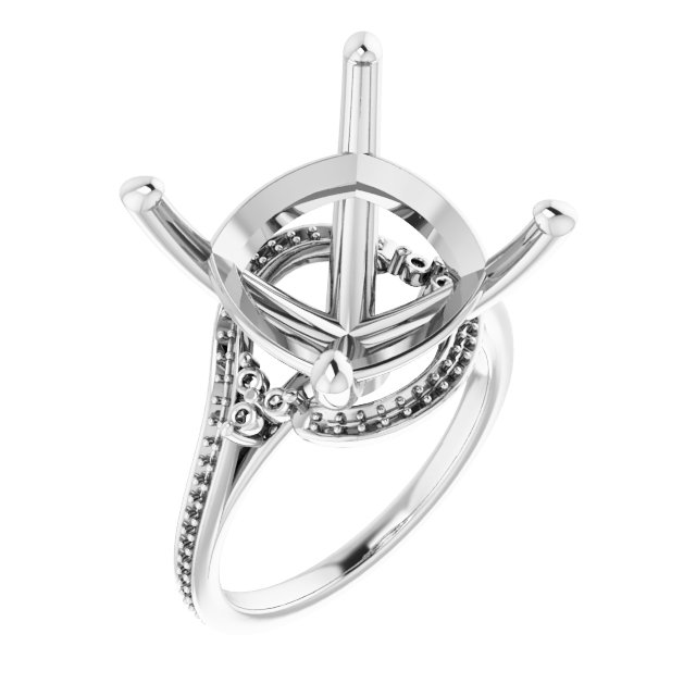 Accented Bypass Engagement Ring